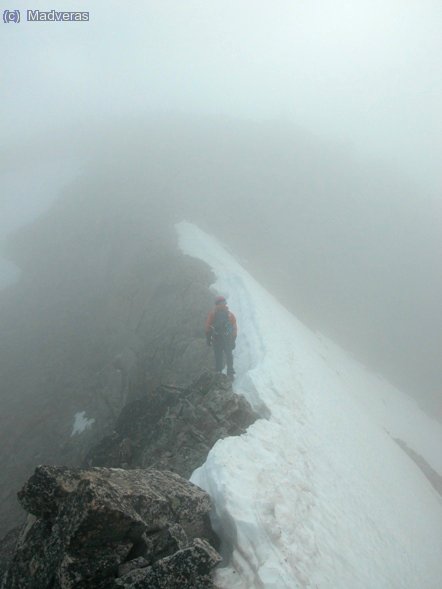 Cresta final a la cima, después d epasar el reslate que dicen que es de II