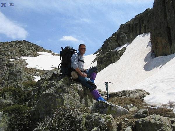 el calor apretaba...un pequeño respiro antes del la última rampa