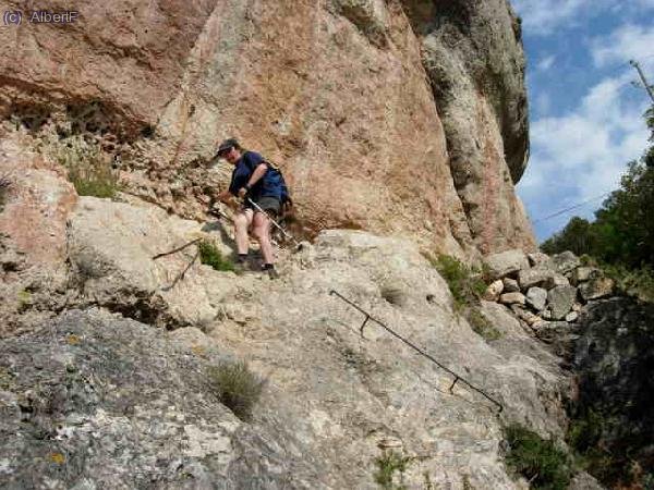 Baixant de Siurana, pel grau de la Portella