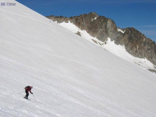 Descendiendo por el glaciar