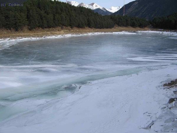 estany d´Engolasters helado