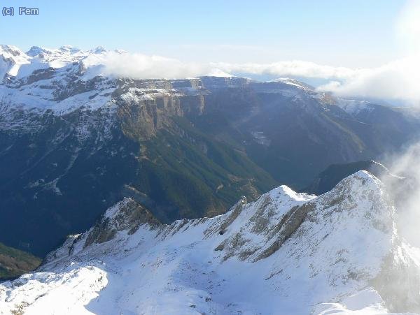 El cañón de Ordesa desde la cima