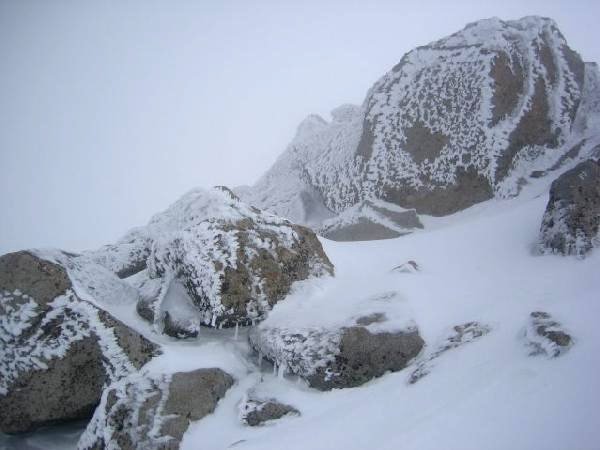 Plumas de hielo en la cumbre