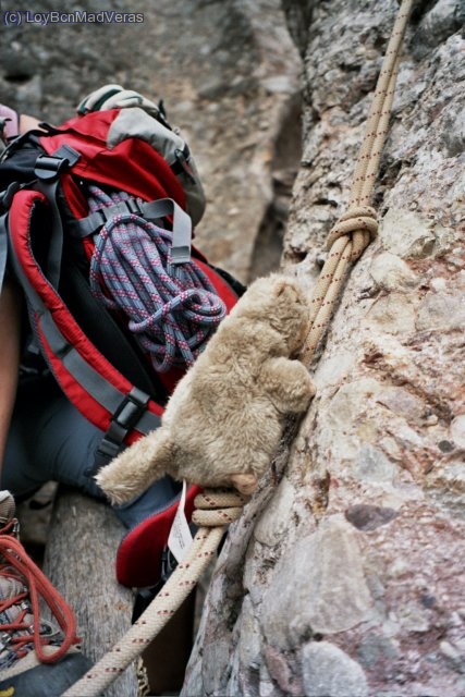 Nuestra mascota, la Marmoti, también subió por el joc de l´oca