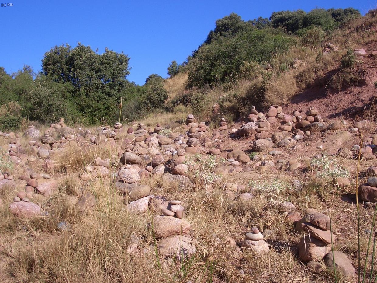 habian esculturas inprovisadas en todos lados