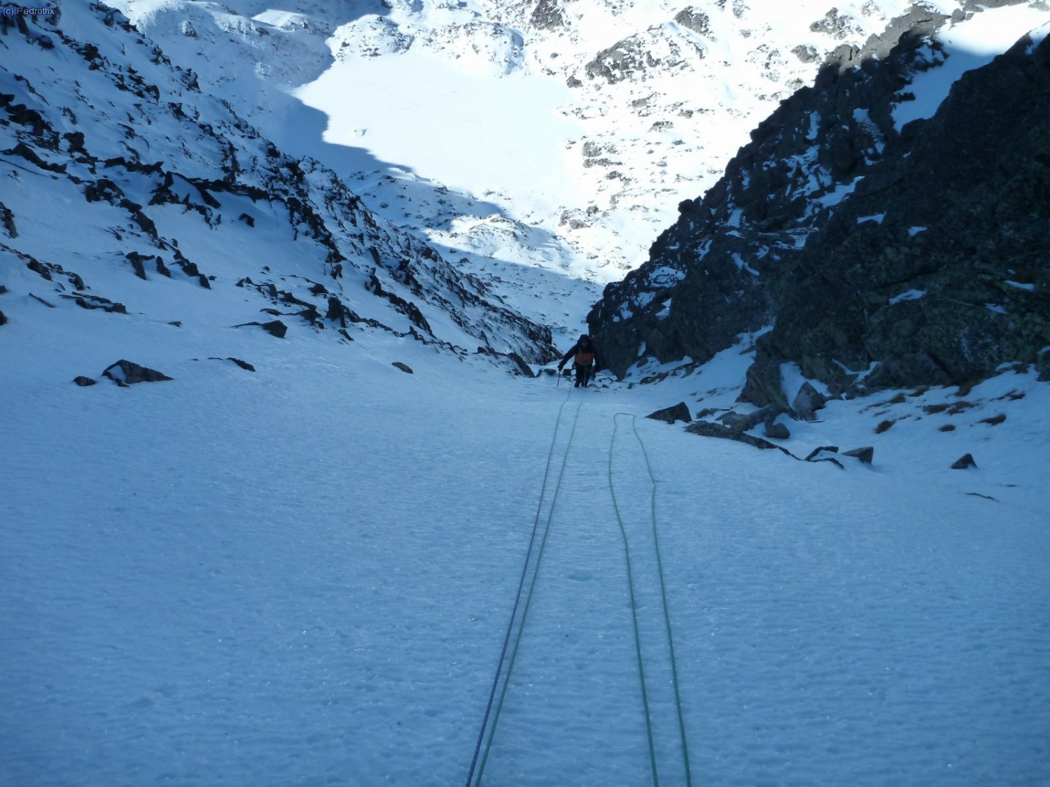 Llegando al final del corredor.