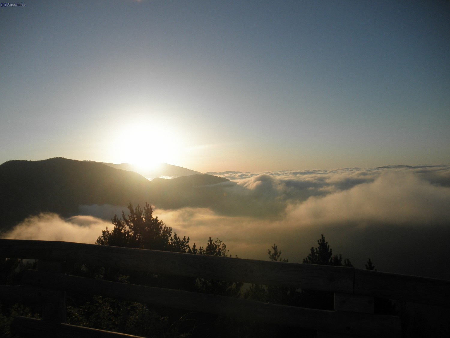 Sortida de Sol desde el MIrador de Gressolet.